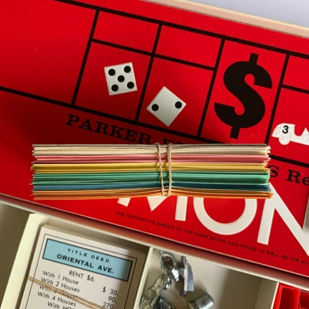 Parker Brothers 1961 Monopoly Board Game Complete Unused - Picture 4 of 6